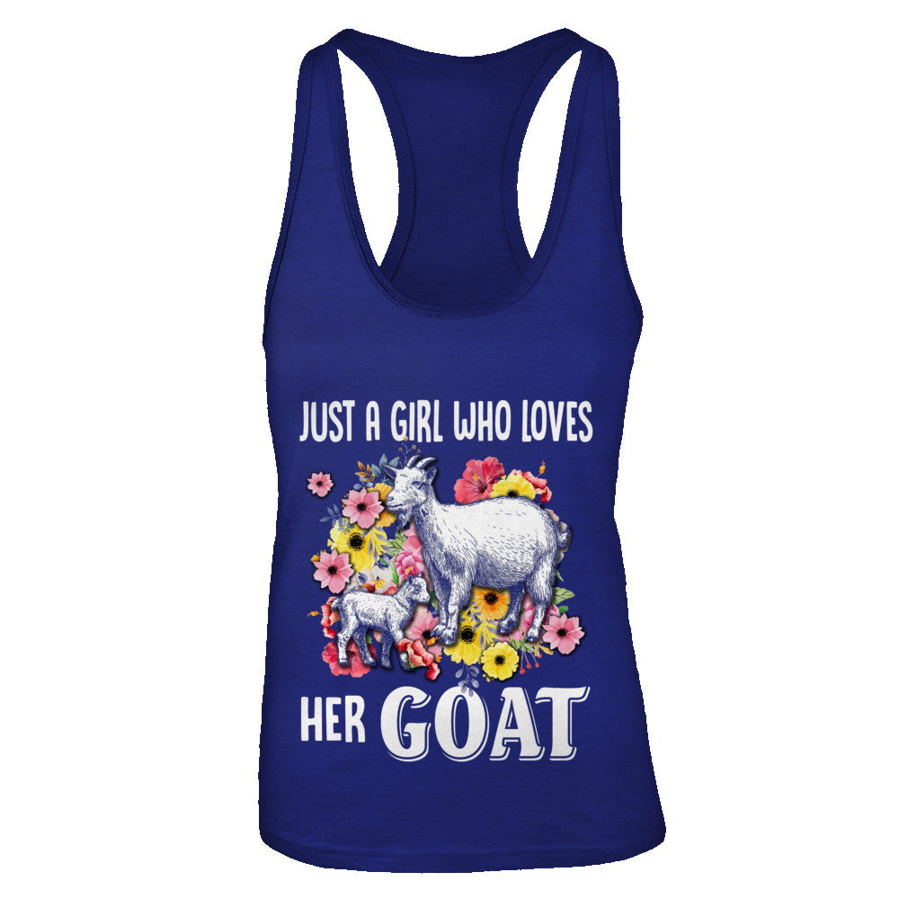 Just A Girl Who Loves Her Goat T-Shirt & Tank Top | Teecentury.com