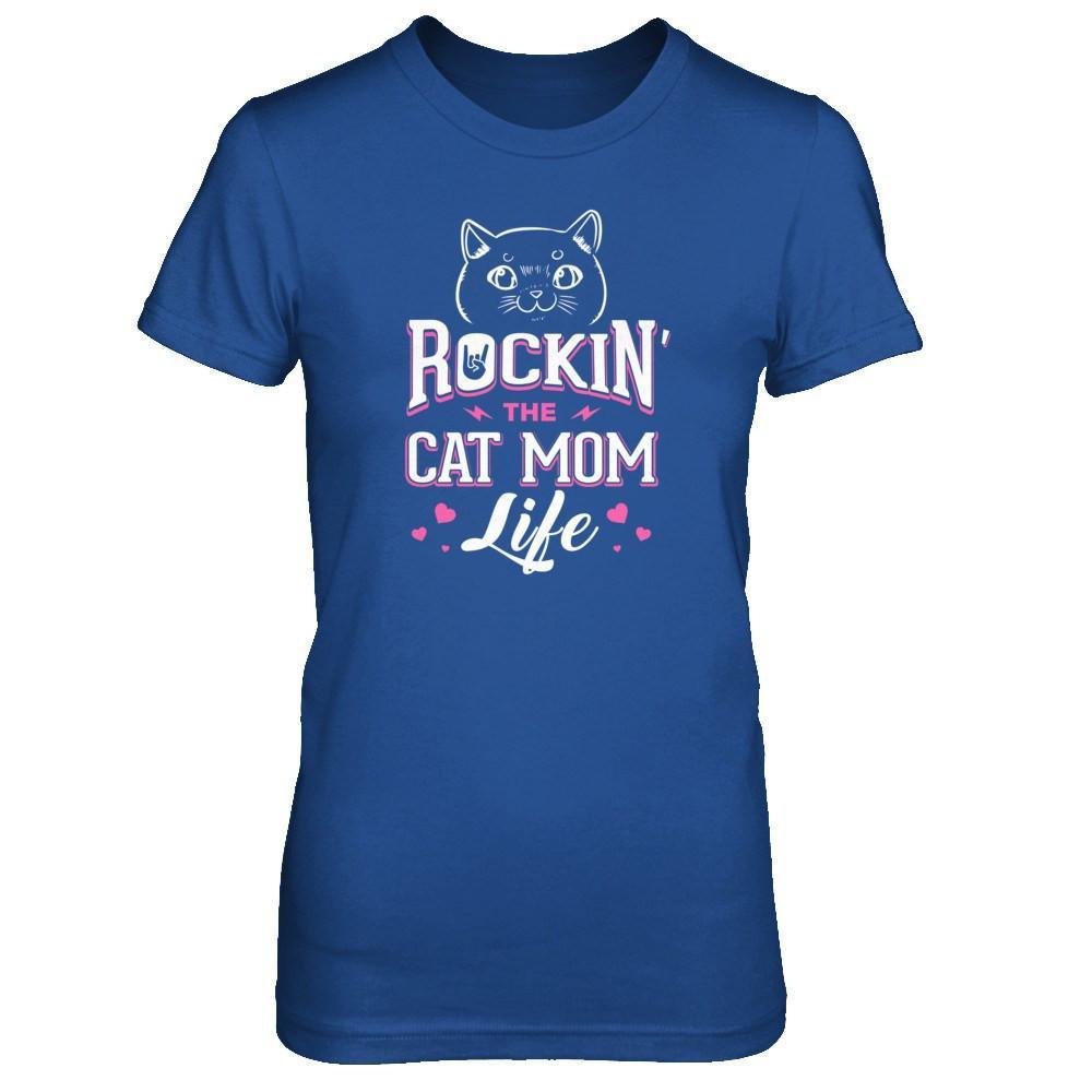 Rocking The Cat Mom Life T-Shirt & Tank Top | Teecentury.com
