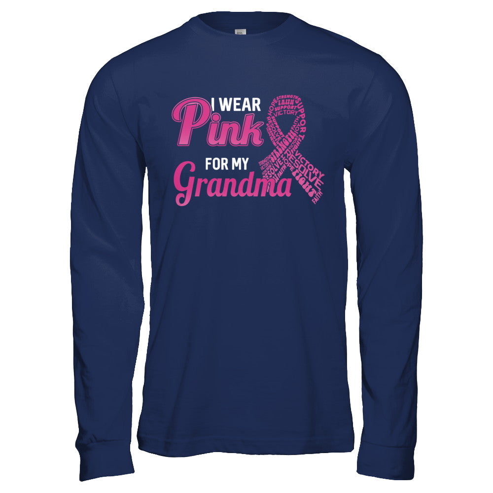 I Wear Pink For My Grandma Breast Cancer Awareness T-Shirt & Hoodie | Teecentury.com