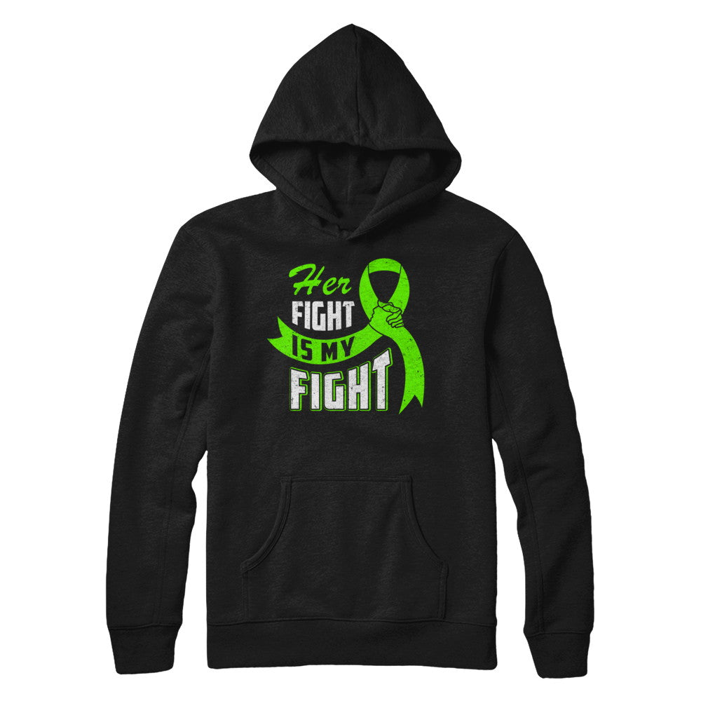 Her Fight is My Fight Liver Cancer Awareness Green Ribbon T-Shirt & Hoodie | Teecentury.com