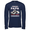 Proud Papa Fireman Firefighter Thin Red Line Flag Fathers Day T-Shirt & Hoodie | Teecentury.com
