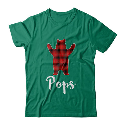 Red Pops Bear Buffalo Plaid Family Christmas Pajamas T-Shirt & Sweatshirt | Teecentury.com