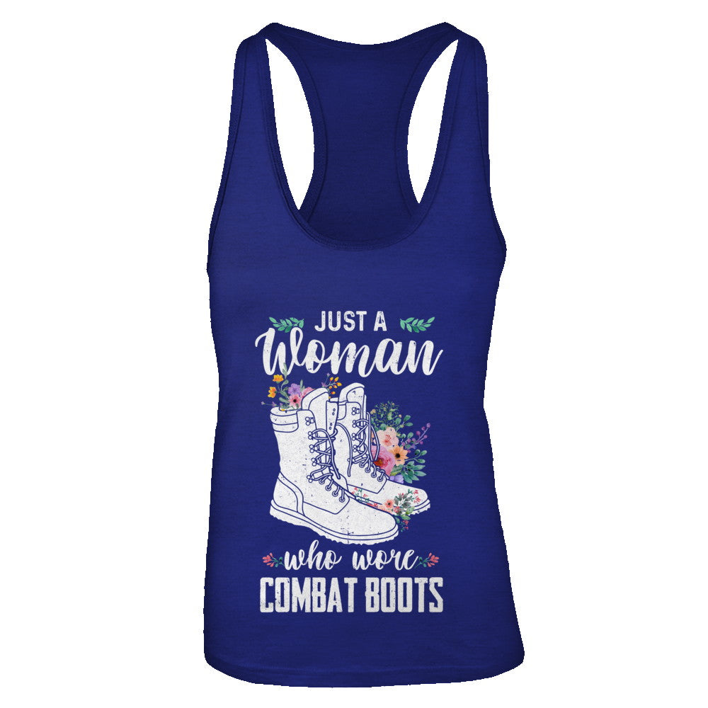 Just A Woman Who Wore Combat Boots Veteran T-Shirt & Tank Top | Teecentury.com