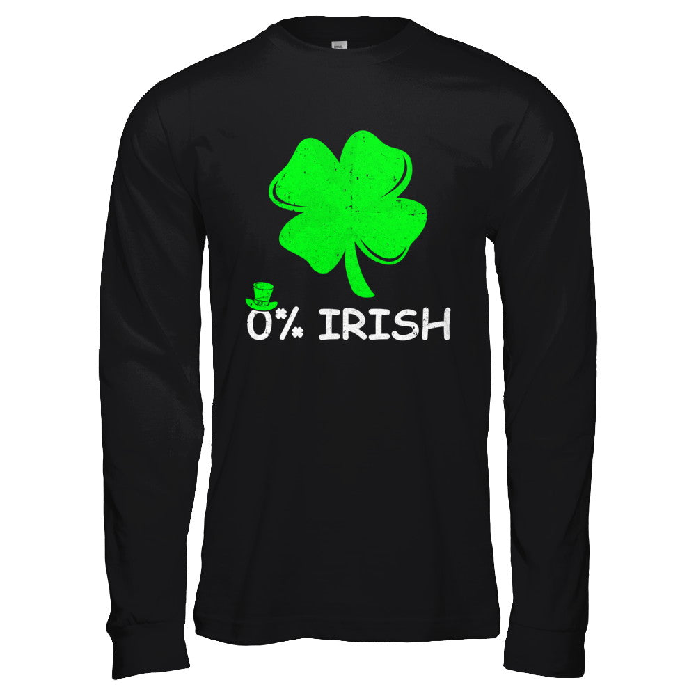 0% Irish Vintage St Patrick's Day T-Shirt & Hoodie | Teecentury.com