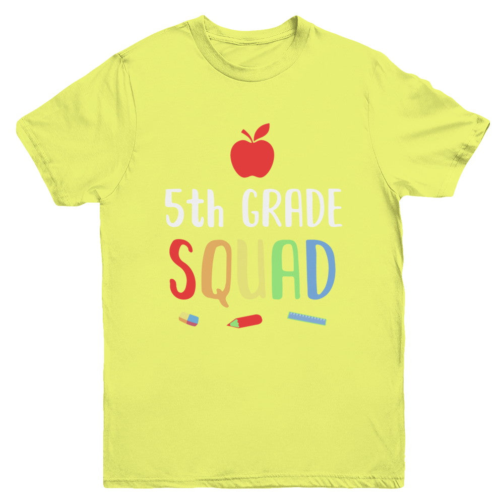 5th Grade Squad Back To School Teacher Fifth Grade Youth Youth Shirt | Teecentury.com