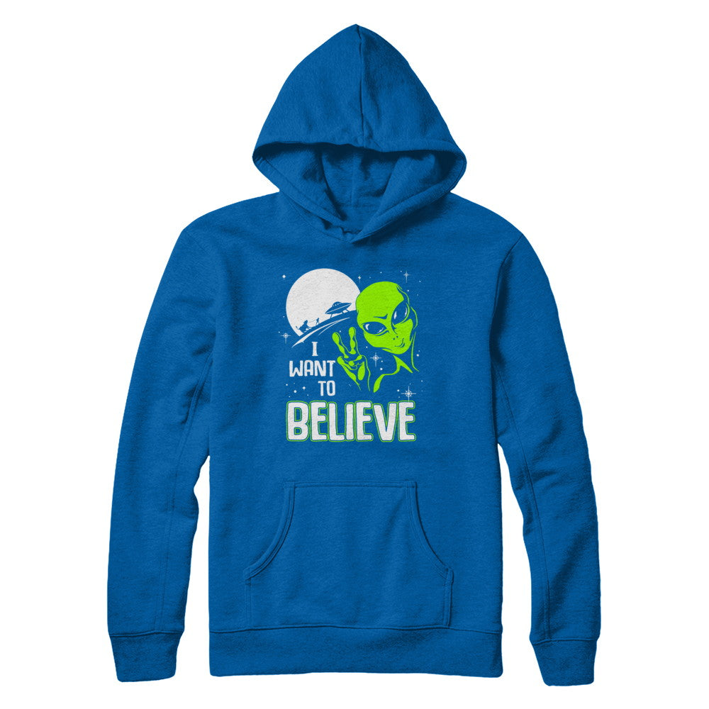 I Want To Believe Alien Ufo T-Shirt & Hoodie | Teecentury.com