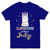 Llama Unicorn Llamacorns Born In July Birthday Gift Youth Youth Shirt | Teecentury.com