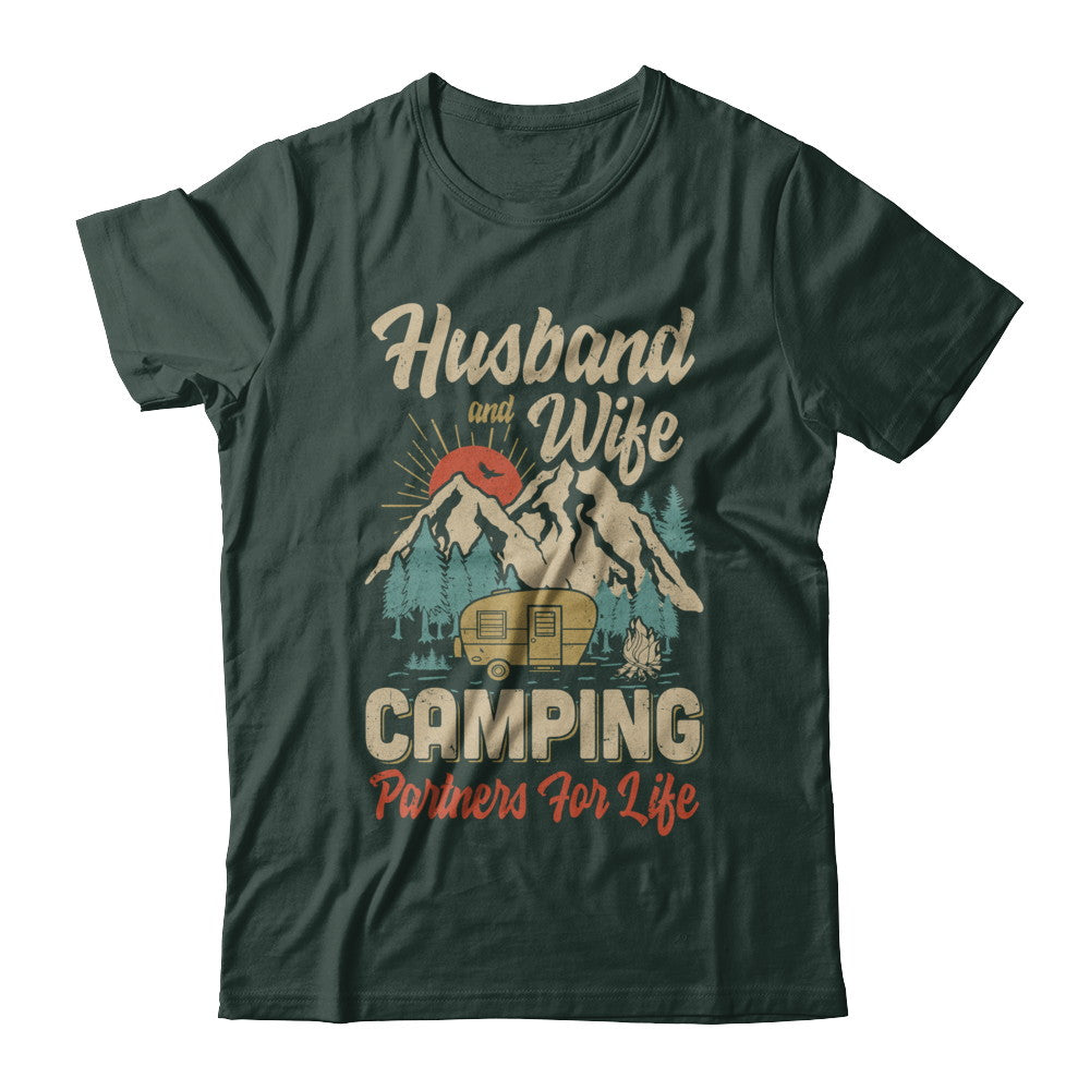 Husband And Wife Camping Partners For Life Camping T-Shirt & Hoodie | Teecentury.com