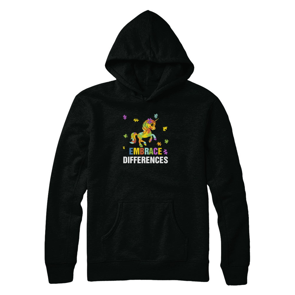 Autism Awareness Puzzle Piece Unicorn Embrace Differences T-Shirt & Tank Top | Teecentury.com