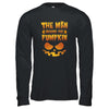 The Man Behind The Pumpkin Funny Pregnant Halloween T-Shirt & Tank Top | Teecentury.com