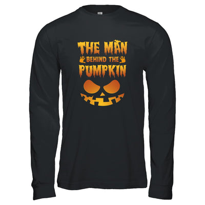 The Man Behind The Pumpkin Funny Pregnant Halloween T-Shirt & Tank Top | Teecentury.com