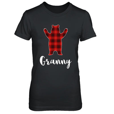 Red Granny Bear Buffalo Plaid Family Christmas Pajamas T-Shirt & Sweatshirt | Teecentury.com