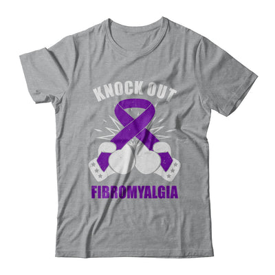 Boxing knock out Fibromyalgia Awareness Support T-Shirt & Hoodie | Teecentury.com