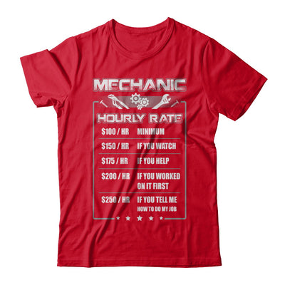 Funny Mechanic Hourly Rate T-Shirt & Hoodie | Teecentury.com