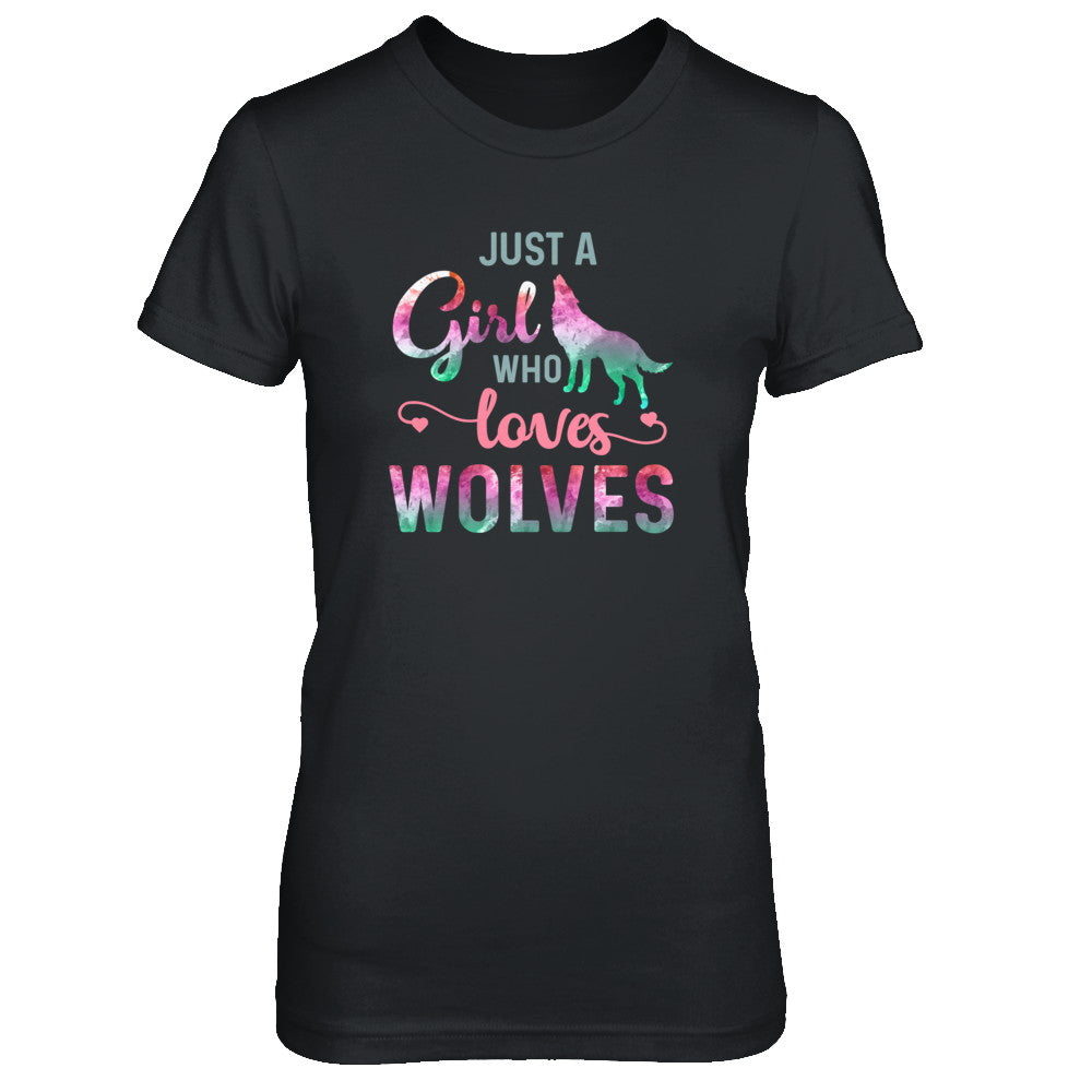 Just A Girl Who Loves Wolves Wolf Lover T-Shirt & Tank Top | Teecentury.com