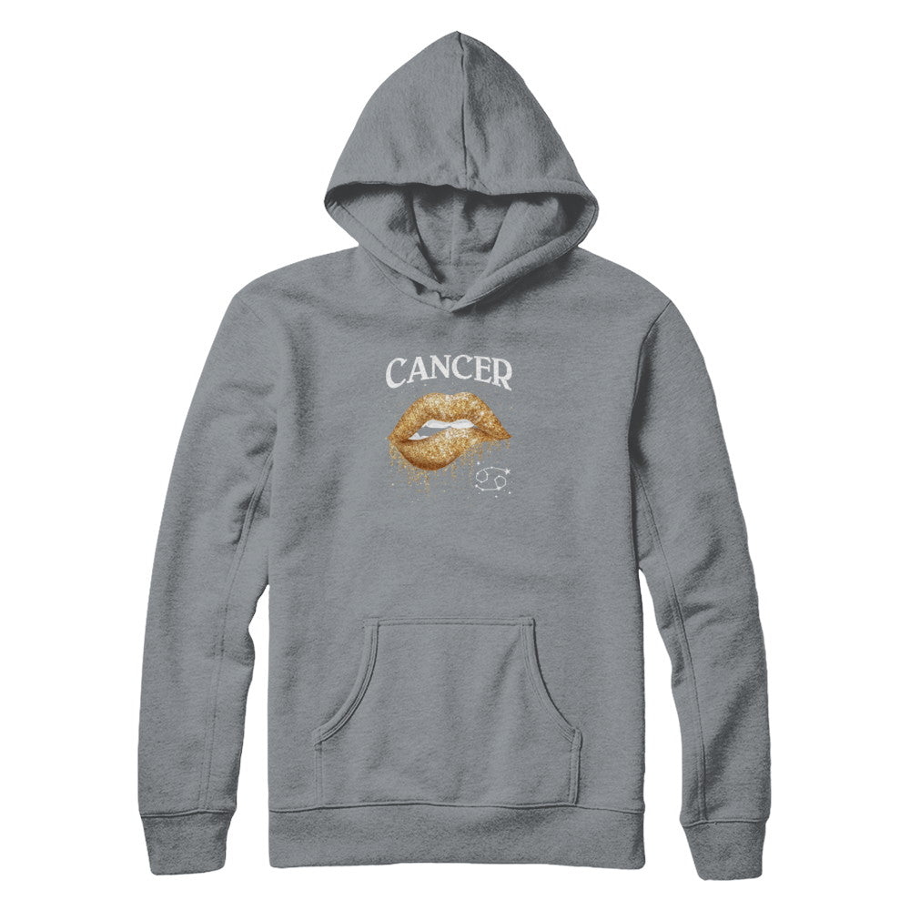 Cancer Zodiac June July Birthday Gift Golden Lipstick T-Shirt & Tank Top | Teecentury.com
