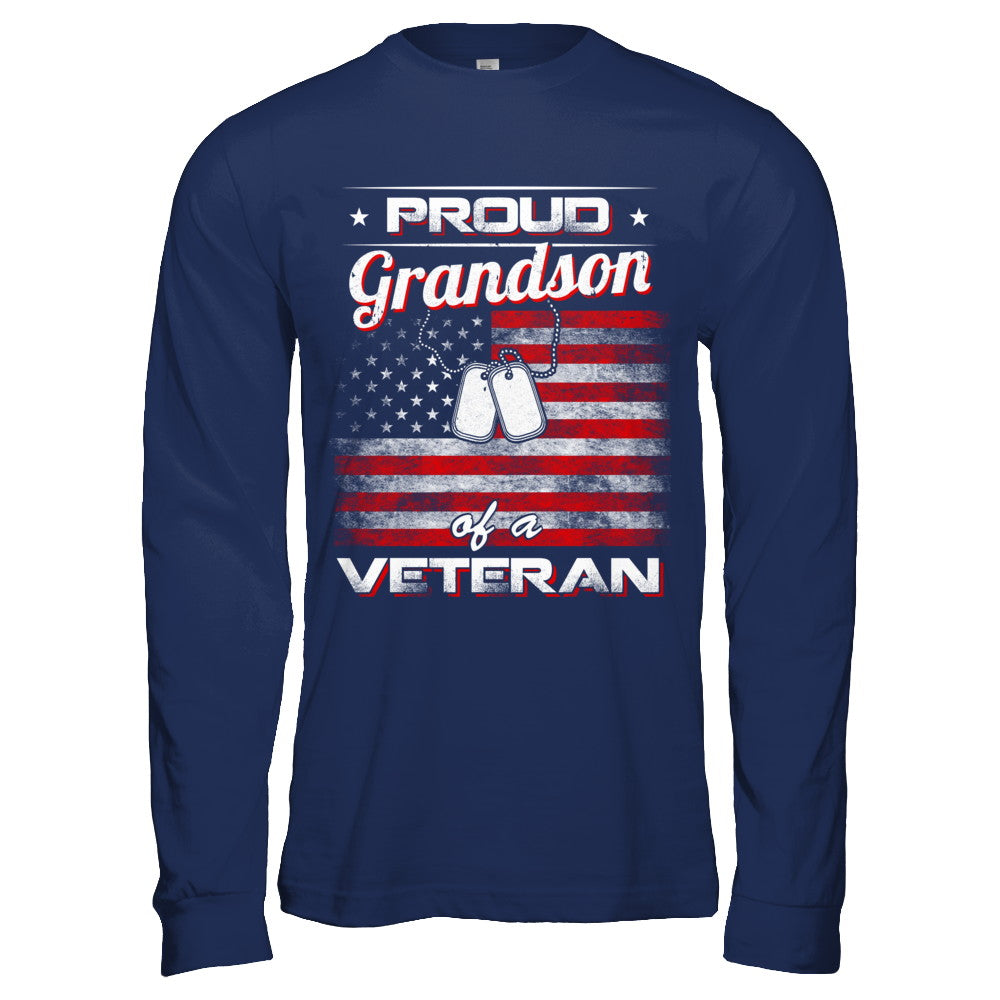 Proud Grandson Of A Veteran T-Shirt & Hoodie | Teecentury.com