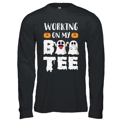 Working On My Boo Tee Funny Ghost Halloween T-Shirt & Hoodie | Teecentury.com