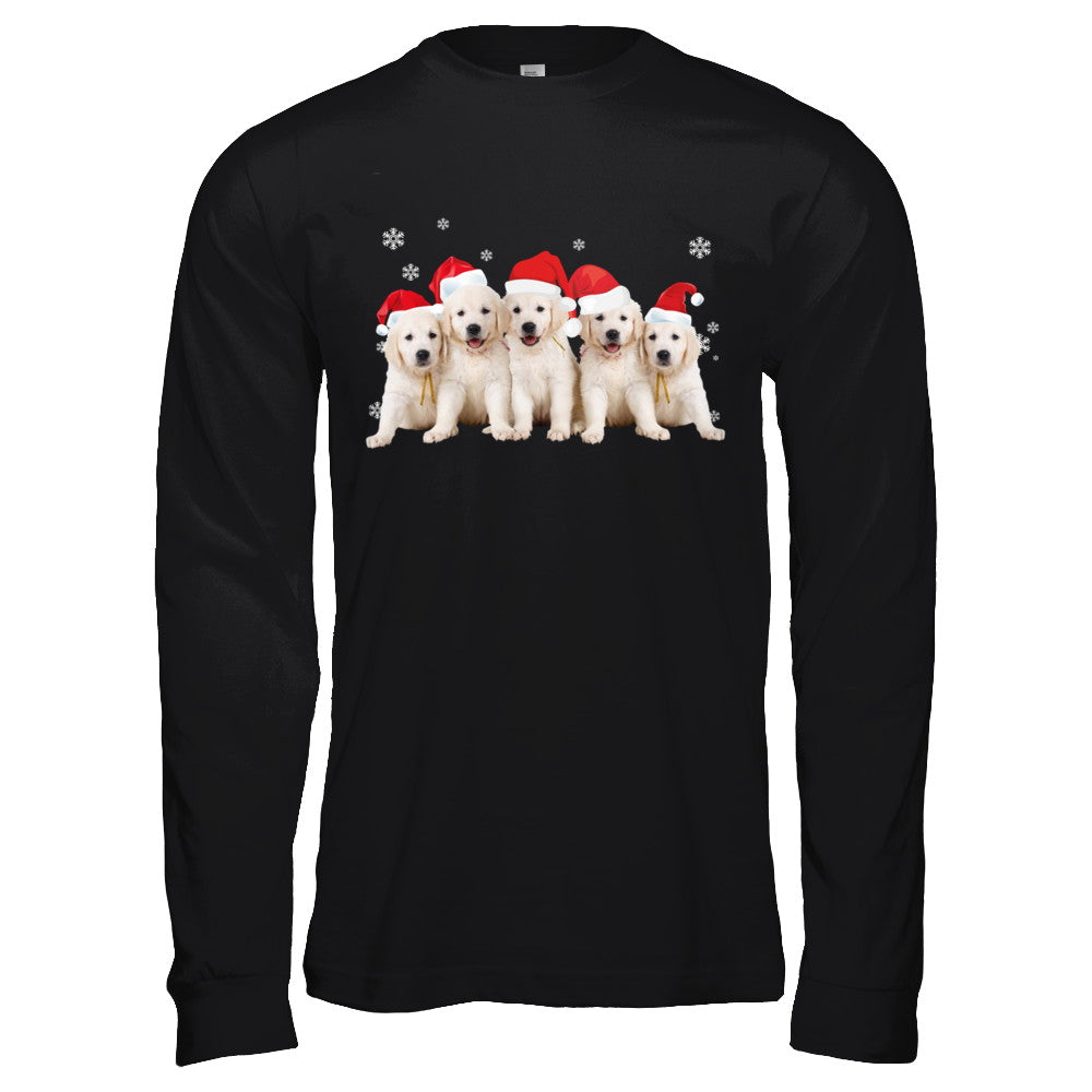 Funny Golden Retriever Puppies Christmas Dog Gift T-Shirt & Hoodie | Teecentury.com