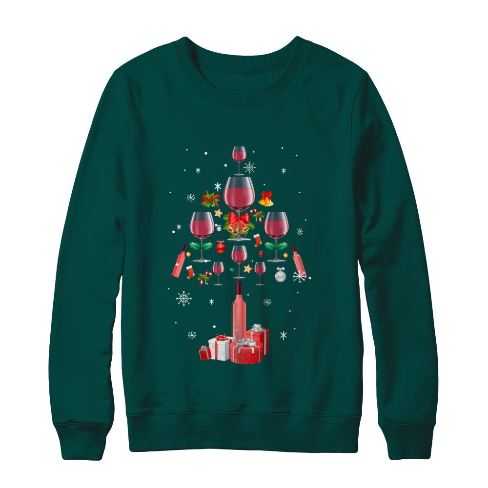 Drink Wine Christmas Tree Wine Xmas Gifts T-Shirt & Sweatshirt | Teecentury.com