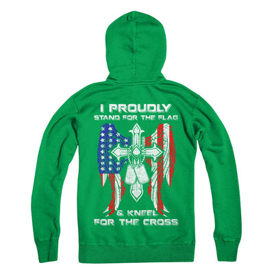 Veteran I Proudly Stand For The Flag Kneel For The Cross T-Shirt & Hoodie | Teecentury.com