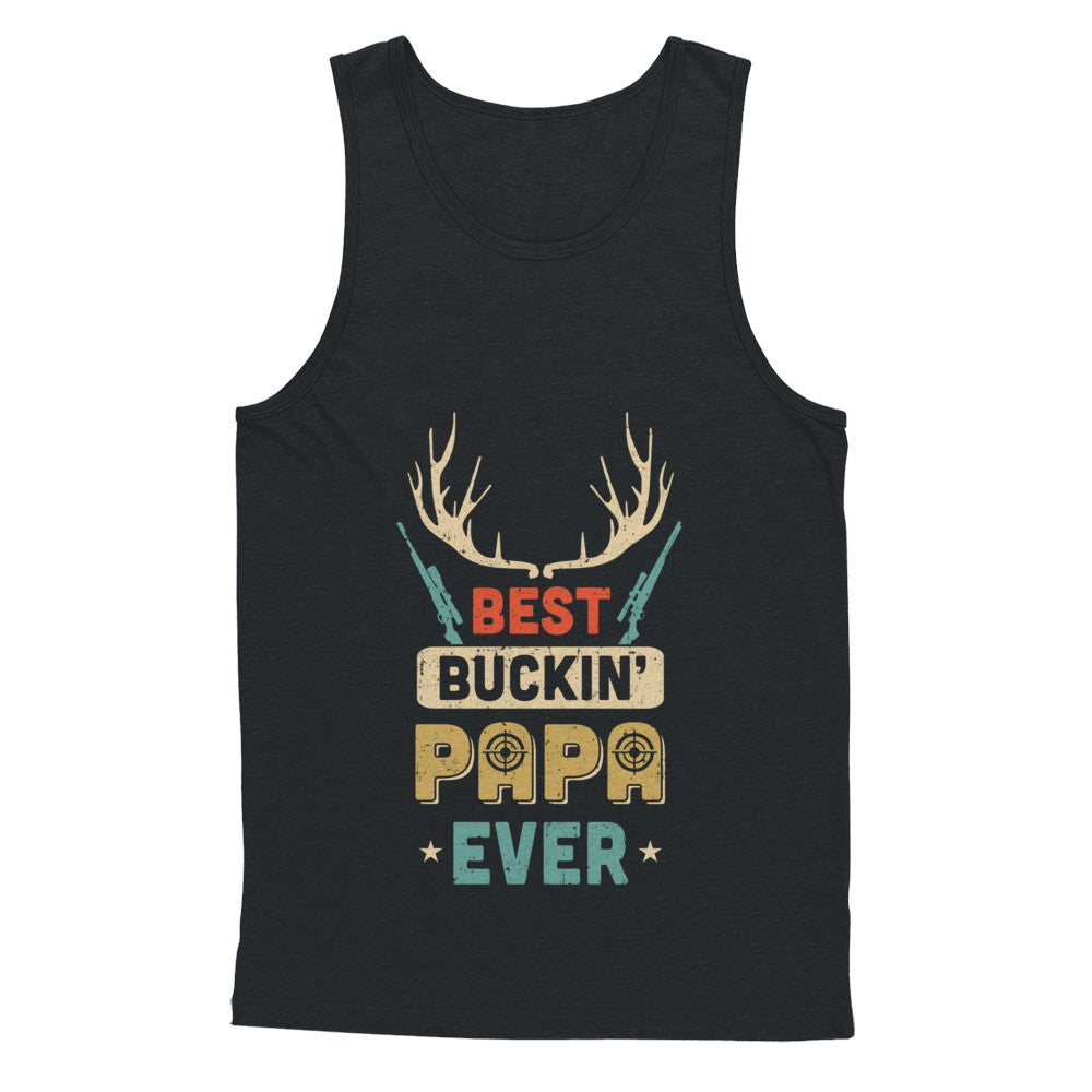 Vintage Best Buckin' Papa Ever Deer Hunting T-Shirt & Hoodie | Teecentury.com