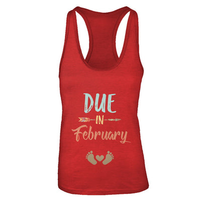 Due Date February 2022 Announcement Mommy Bump Pregnancy T-Shirt & Tank Top | Teecentury.com