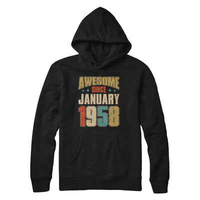 Vintage Retro Awesome Since January 1958 64th Birthday T-Shirt & Hoodie | Teecentury.com