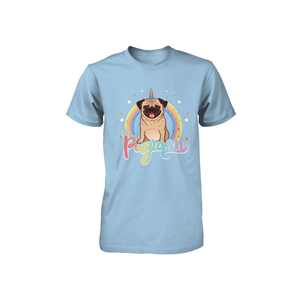 Rainbow Pugicorn Pug Unicorn For Kids Youth Youth Shirt | Teecentury.com