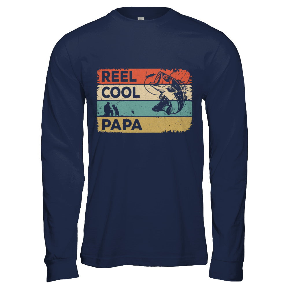 Vintage Reel Cool Papa Fish Fishing Fathers Day T-Shirt & Hoodie | Teecentury.com