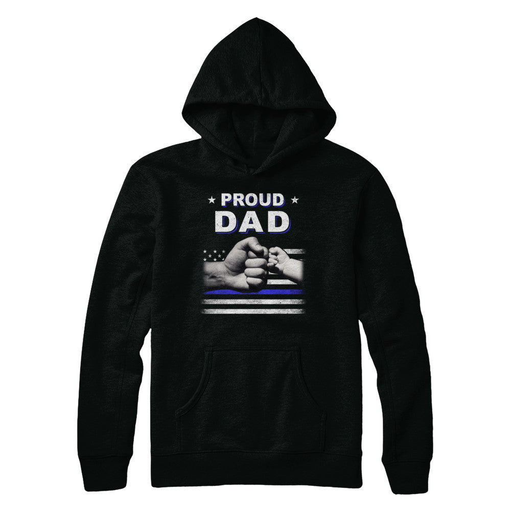 Proud Dad Police Thin Blue Line Flag Fathers Day T-Shirt & Hoodie | Teecentury.com