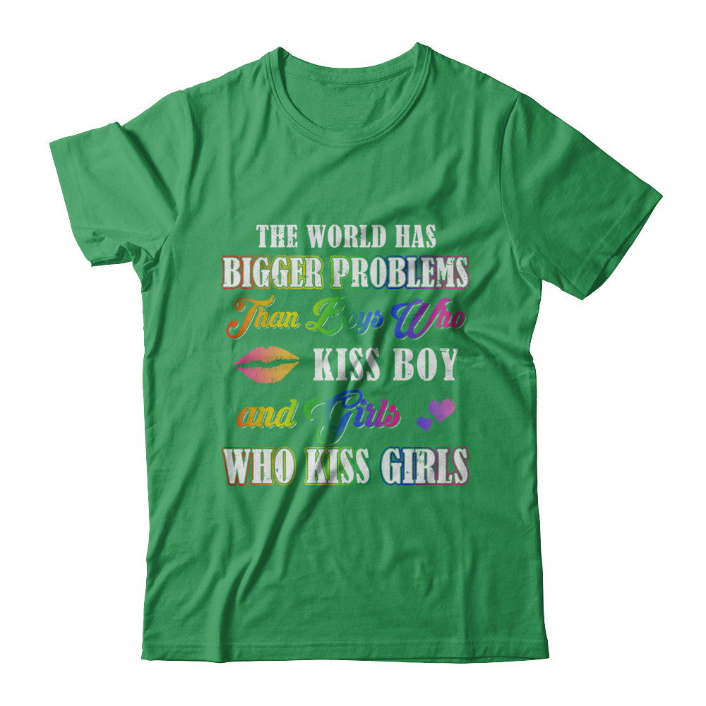 Lgbt Gay Lesbian The World Has Bigger Problems Than Boys T-Shirt & Hoodie | Teecentury.com