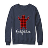 Red Godfather Bear Buffalo Plaid Family Christmas Pajamas T-Shirt & Sweatshirt | Teecentury.com