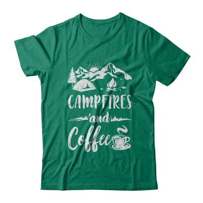 Coffee And Campfires Funny Camping Gifts T-Shirt & Hoodie | Teecentury.com