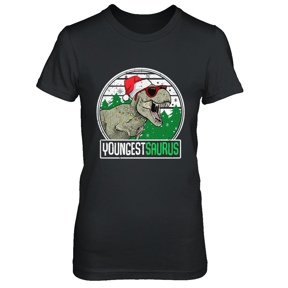 Youngestsaurus Youngest Dinosaur T-Rex Family Christmas T-Shirt & Sweatshirt | Teecentury.com
