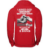 I Asked God To Make Me A Better Man He Gave Me My Three Sons T-Shirt & Hoodie | Teecentury.com