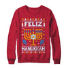 Happy Hanukkah Ugly Sweater Feliz Chanukah Menorah T-Shirt & Sweatshirt | Teecentury.com