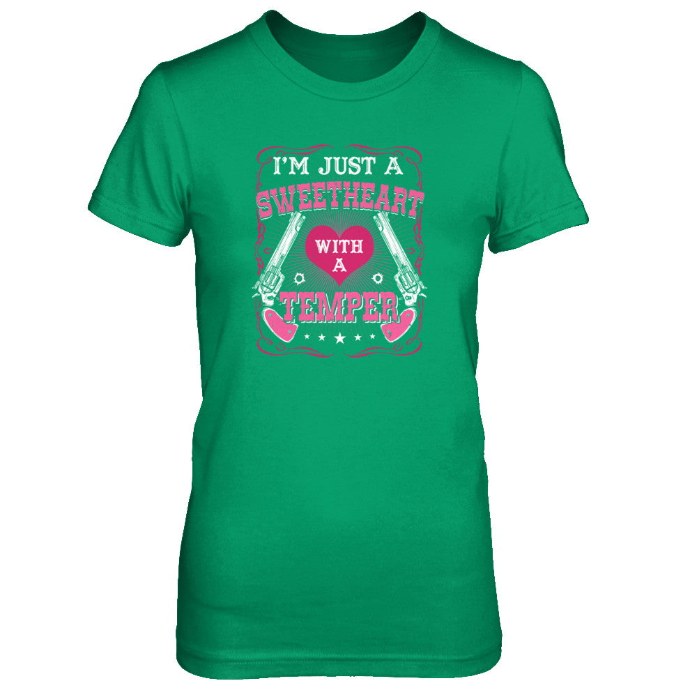 I'm Just A Sweetheart With A Temper T-Shirt & Tank Top | Teecentury.com