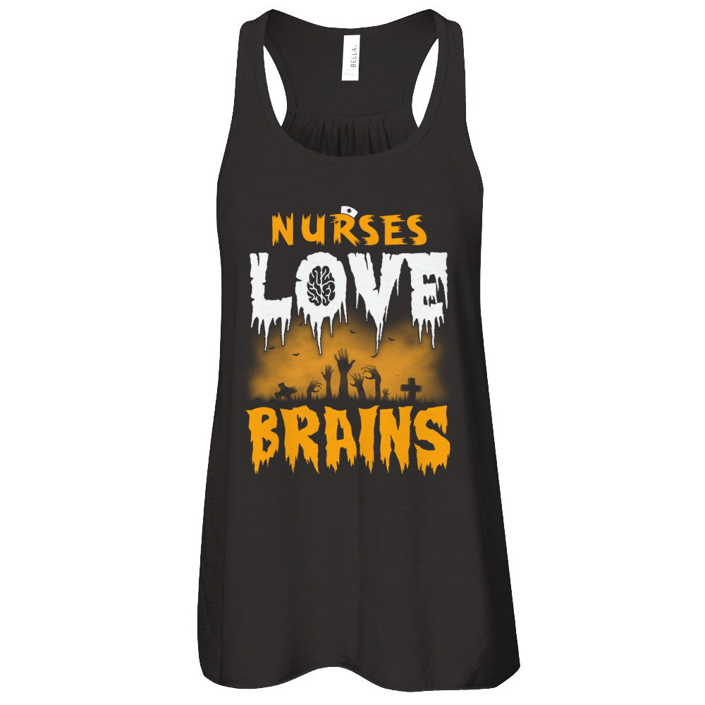 Nurses Love Brains Halloween T-Shirt & Tank Top | Teecentury.com