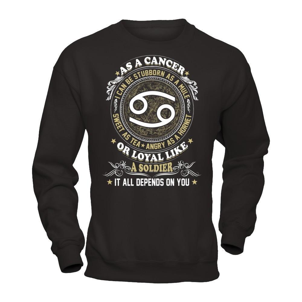 As A Cancer I Can Be Stubborn As A Mule T-Shirt & Hoodie | Teecentury.com