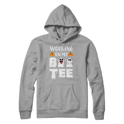 Working On My Boo Tee Funny Ghost Halloween T-Shirt & Hoodie | Teecentury.com