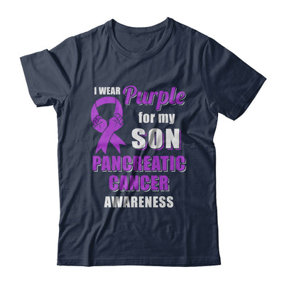 I Wear Purple For My Son Pancreatic Cancer Dad Mom T-Shirt & Hoodie | Teecentury.com