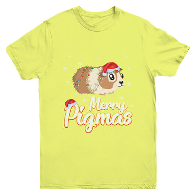 Merry Pigmas Funny Guinea Pig Santa Hat Christmas Gift Youth Youth Shirt | Teecentury.com