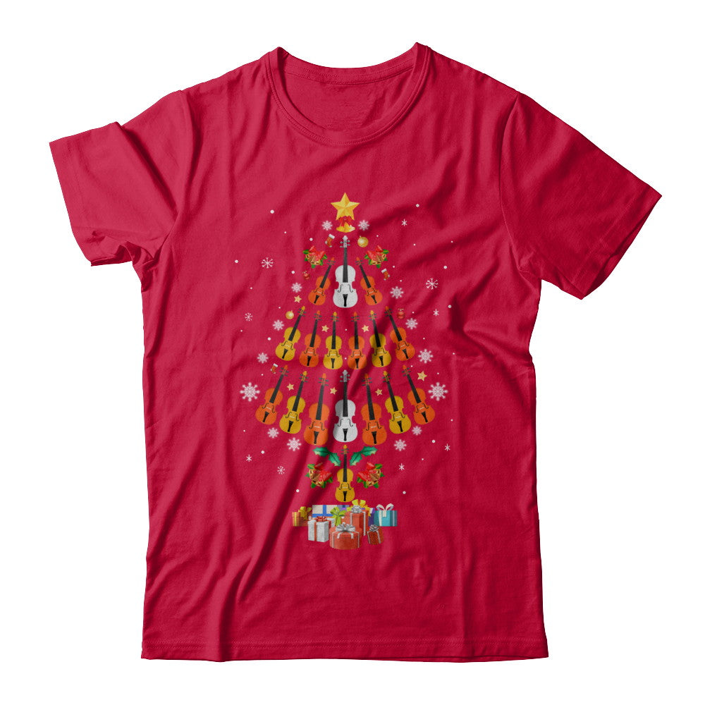Music Violin Christmas Tree Merry Xmas Gift T-Shirt & Sweatshirt | Teecentury.com