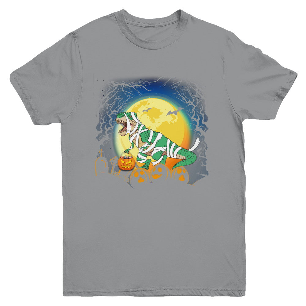 Halloween Pumpkin Dinosaur Gift For Kids Boys Girls Youth Youth Shirt | Teecentury.com