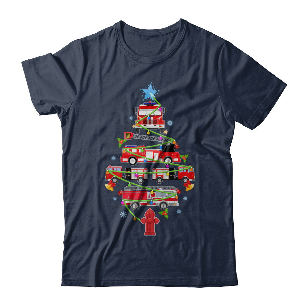 Firefighter Truck Christmas Tree Ornament Decor Gift T-Shirt & Sweatshirt | Teecentury.com