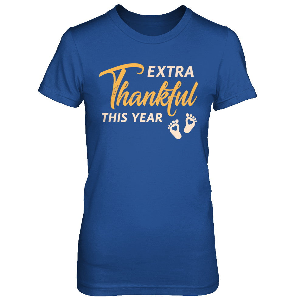 Extra Thankful This Year Pregnant Thanksgiving T-Shirt & Sweatshirt | Teecentury.com