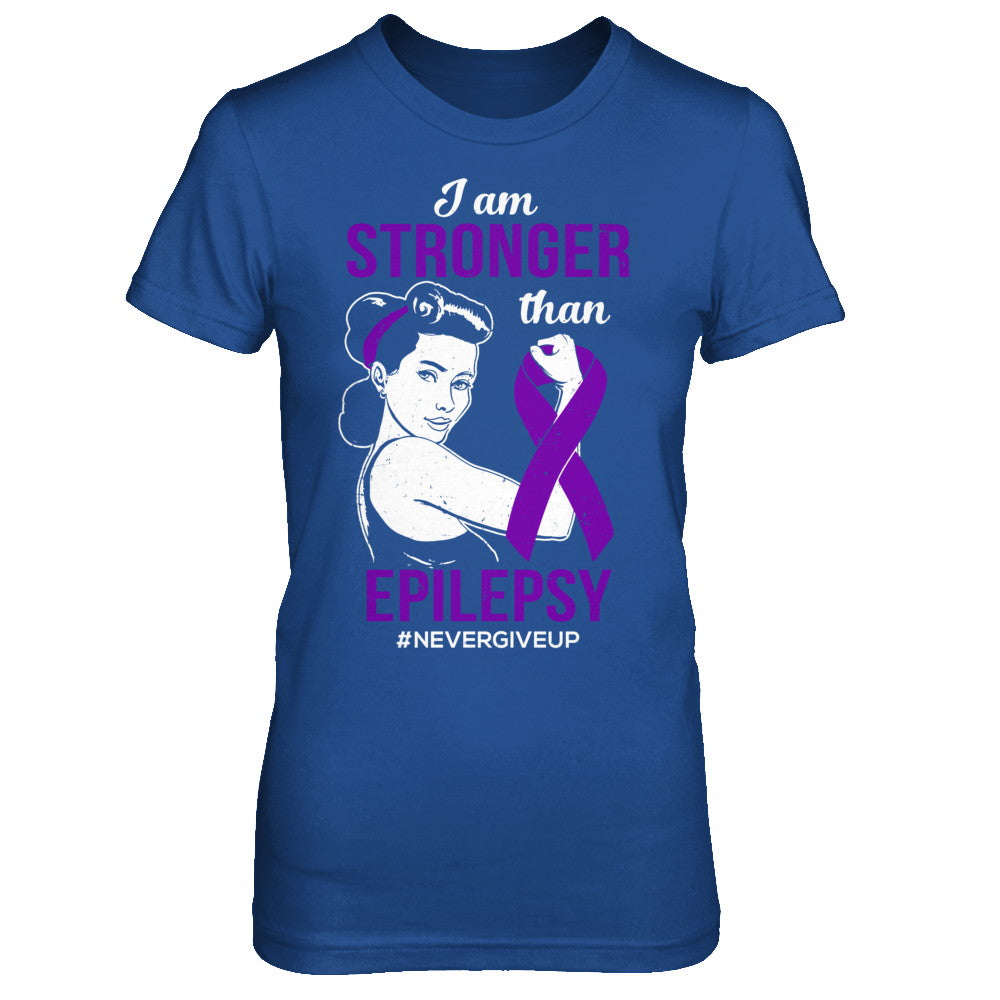 I Am Stronger Than Epilepsy Awareness Support T-Shirt & Hoodie | Teecentury.com