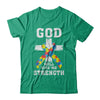 God Will Give Me Strength Autism Awareness Ribbon T-Shirt & Hoodie | Teecentury.com