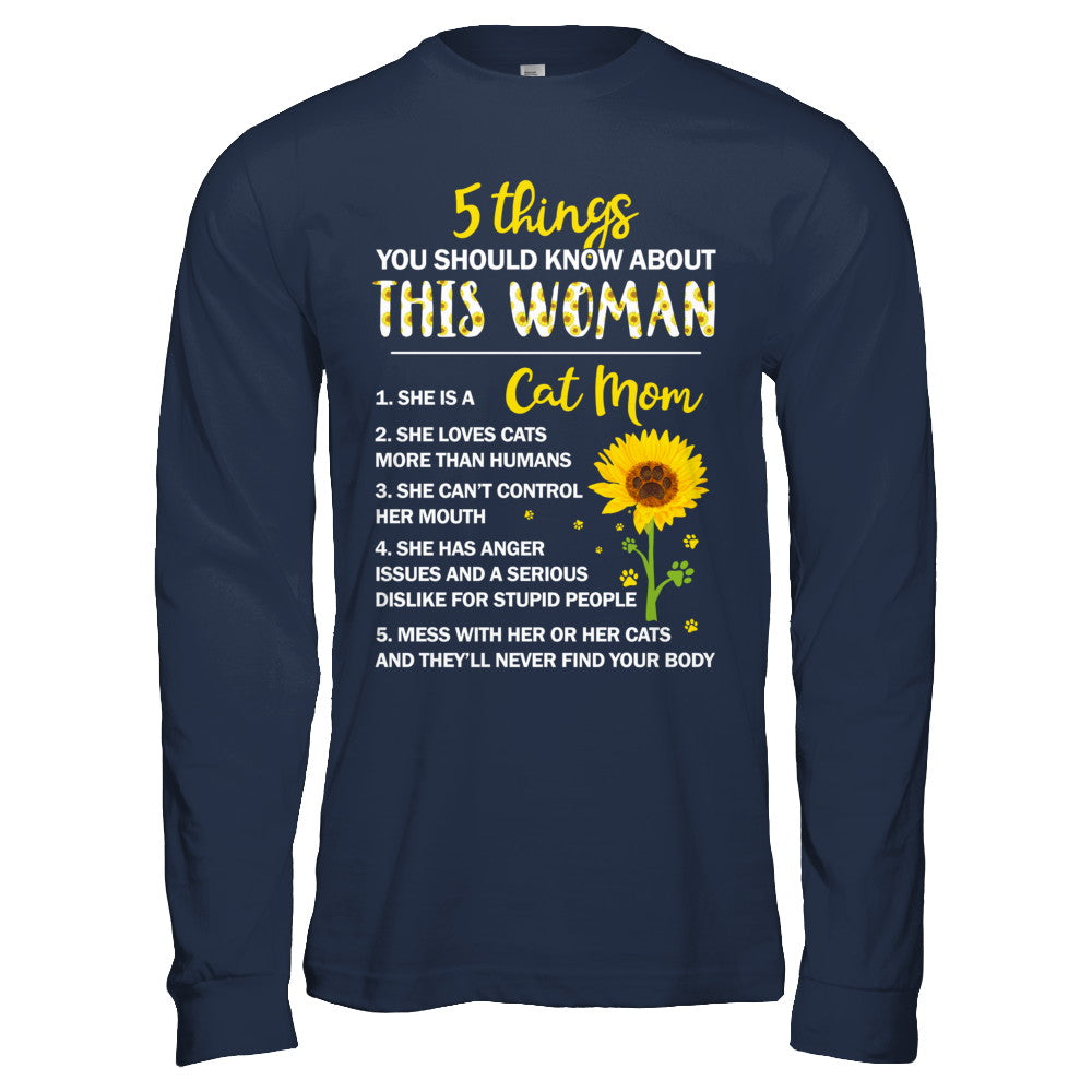 5 Things You Should Know About This Woman Cat Mom T-Shirt & Hoodie | Teecentury.com